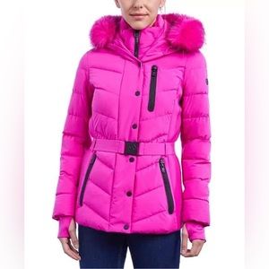 Fuschia pink michael kors coat